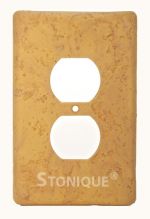 Stonique®  Single Duplex Switch Plate Cover in Honey Gold